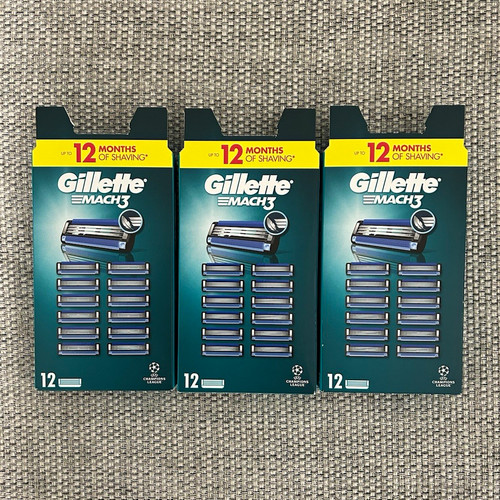 Packs of gillette mach3 - x, 12